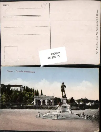 420004,Toscana Firenze Florenz Piazzale Michelangelo Denkmal Statue