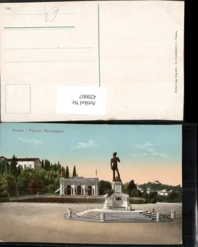 420007,Toscana Firenze Florenz Piazzale Michelangelo Denkmal Statue