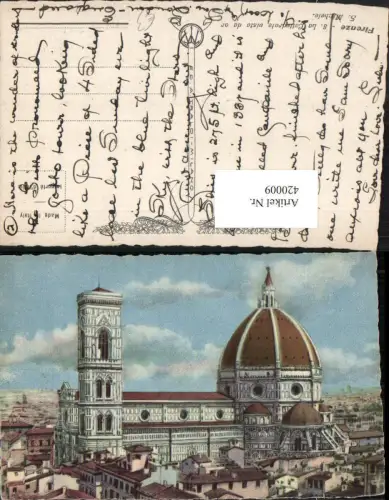 420009,Künstler AK Toscana Firenze Florenz La Cattedrale vista S. Michele Kirche