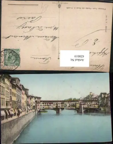 420019,Toscana Firenze Florenz Ponte Vecchio dal Ponte S. Trinita Brücke