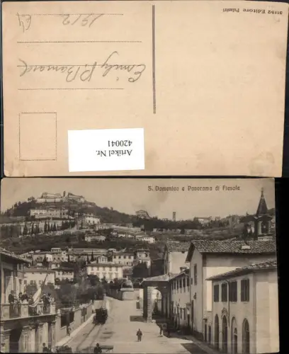 420041,Toscana Firenze Fiesole S. Domenico e Panorama Teilansicht