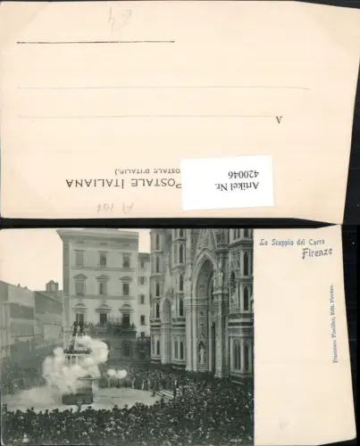 420046,Toscana Firenze Florenz Lo Scoppio del Carro Kirche Versammlung Ausbruch