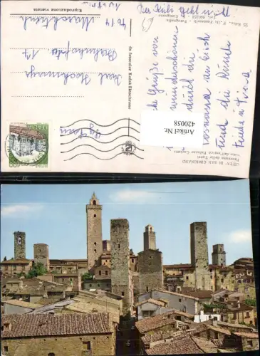 420058,Toscana Siena Citta di San Gimignano Panorama delle Torri Türme