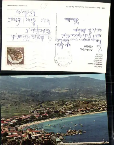 420059,Toscana Livorno Isola Elba Marina di Campo Veduta aerea Totale