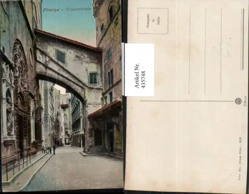 435748,Toscana Firenze Florenz Orsanmichele Straßenansicht Gasse