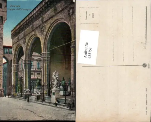 435751,Toscana Firenze Florenz Loggia dell Orcagna Arkaden Statuen