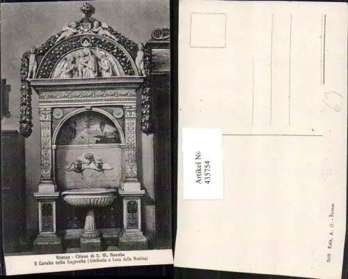 435754,Toscana Firenze Florenz Chiesa di S. M. Novella Lavabo nella Sagrestia Weihwasser