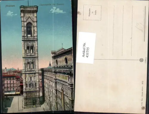 435755,Toscana Firenze Florenz Campanile del Duomo Glockenturm Turm
