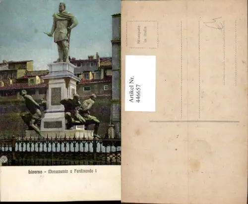 446657,Toscana Livorno Monumento a Ferdinandi I Denkmal Statue