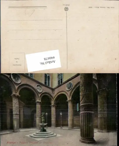 446678,Toscana Firenze Florenz Palzzo Vecchio Rathaus Hof Arkaden Brunnen