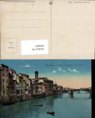 446683,Toscana Firenze Florenz L'Arno col Ponte S. Trinita Brücke