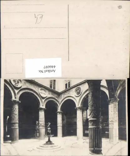 446697,Toscana Firenze Florenz Palazzo Vecchio Rathaus Hof Arkaden Brunnen