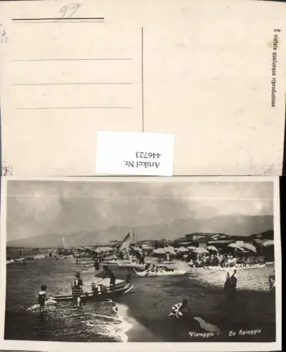 446723,Toscana Lucca Viareggio La Spiaggia Strand Strandleben