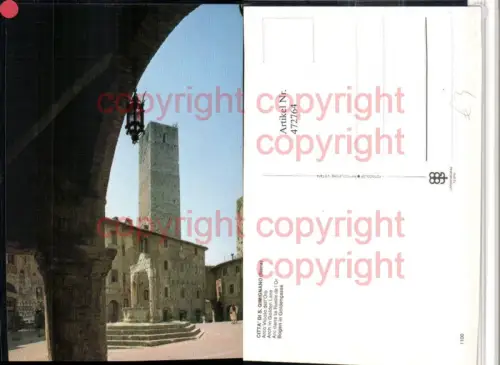 472764,Toscana Siena Citta di S. Gimignano Arco Vicolo dell Oro Bogen
