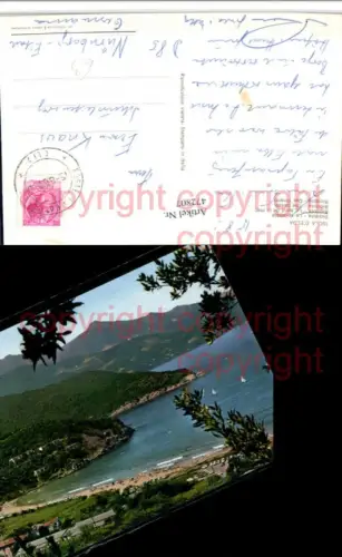 472807,Toscana Livorno Isola Elba Biodola La spiaggia Strand Bergkulisse