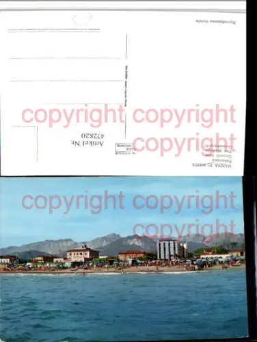 472820,Toscana Massa-Carrara Marina di Massa Panorama Strand Bergkulisse