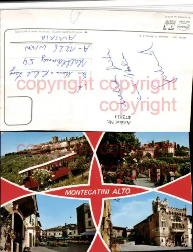 472833,Toscana Pistoia Montecatini Alto Teilansicht Schrägbahn Mehrbildkarte