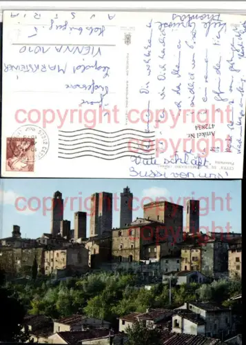 472834,Toscana Siena San Gimignano Panorama Teilansicht Türme