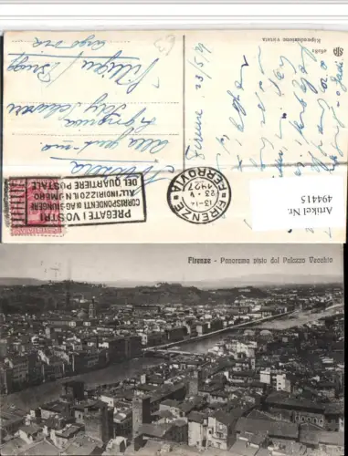 494415,Toscana Firenze Florenz Panorama visto dal Palazo Vecchio Totale