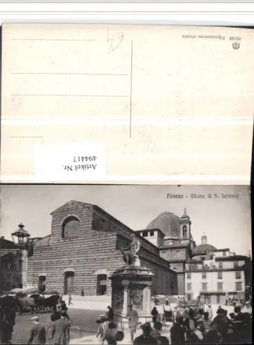 494417,Toscana Firenze Florenz Chiesa di S. Lorenzo Kirche Denkmal