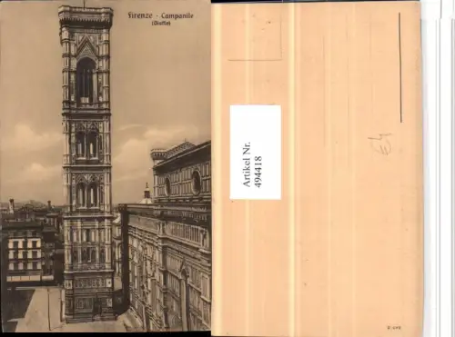 494418,Toscana Firenze Florenz Campanile Glockenturm Turm