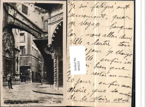 494424,Toscana Firenze Florenz Arco Orsammichele Bogen Straßenpartie