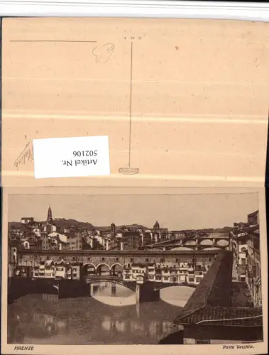 502106,Toscana Firenze Florenz Ponta Vecchio Teilansicht Brücke