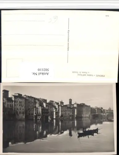 502110,Toscana Firenze Florenz Veduta dell Arno e Ponte S. Trinita Teilansicht