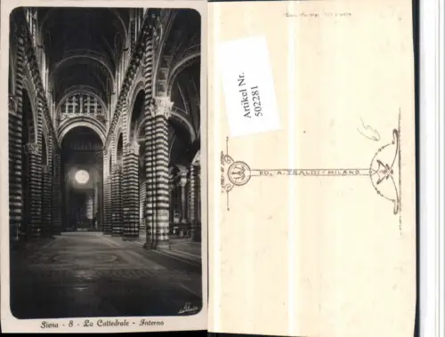 502281,Toscana Siena La Cattedrale Interno Kirche Innenansicht
