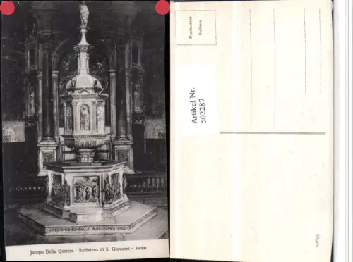 502287,Toscana Siena Battistero S. Giovanni Jacopo Della Quercia Taufbecken