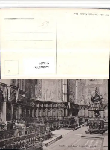 502294,Toscana Siena Cattedrale Il Coro Kirche Chor