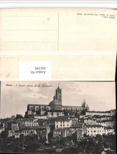 502298,Toscana Siena Il Duomo veduto da S. Domenico Teilansicht