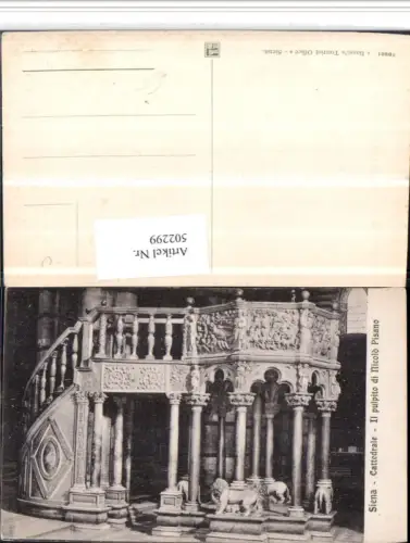 502299,Toscana Siena Cattedrale Il pulpito di Nicolo Pisano Kirche Kanzel