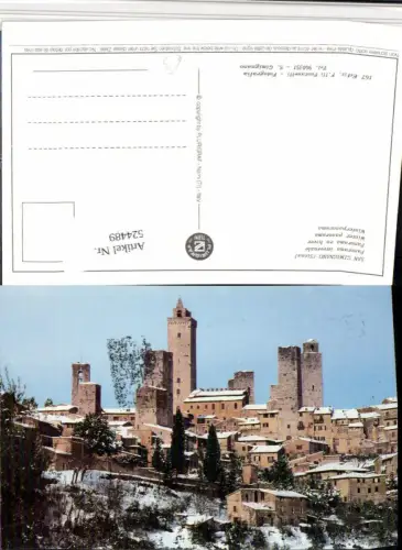 524489,Toscana Siena San Gimignano Panorama Teilansicht Winterbild