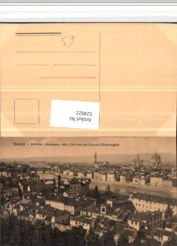 524922,Toscana Firenze Florenz Panorama Piazzale Michelangiolo Teilansicht