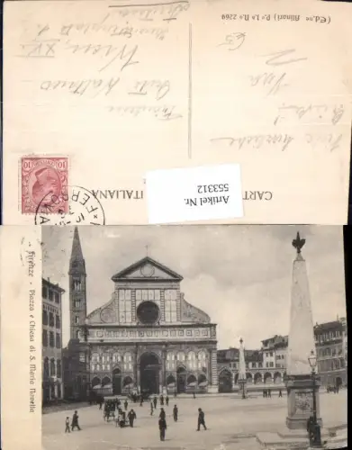 553312,Firenze Florenz Obelisk Piazza Chiesa S. Maria Novella