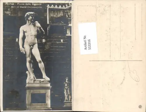 553316,Firenze Florenz Piazza della Signoria David Akt Erotik