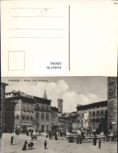 599396,Firenze Florenz Piazza della Signoria Brunnen Italy