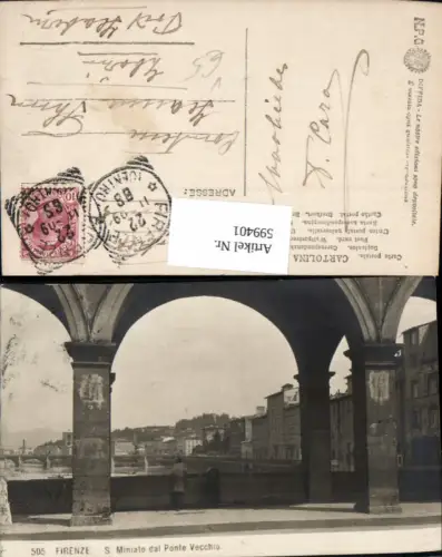 599401,Firenze Florenz S. Miniato dal Ponto Vecchio Brücke Italy pub NPG 505