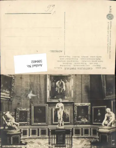 599402,Firenze Florenz Altra veduta della Tribuna Statue Italy pub NPG 82