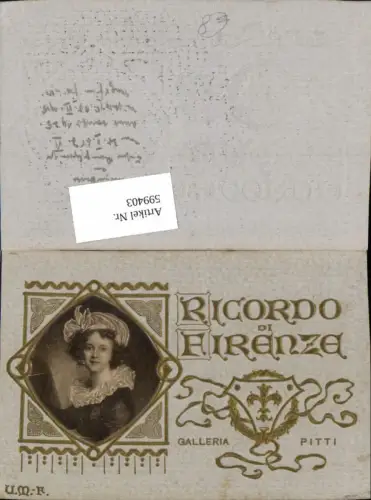599403,Firenze Florenz Ricordo di Firenza Galleria Pitti Portrait Frau Italy