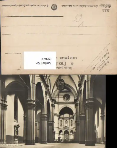 599406,Firenze Florenz Interno del Duomo Dom Innen Italy pub NPG
