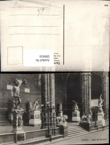 599410,Firenze Florenz Loggia dell Orcagna Statue Italy