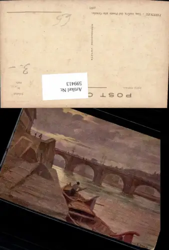 599413,Künstler Ak I. Luan Firenze Florenz Una veduta del Ponte alla Grazie Italy