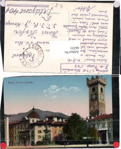 66233,Trento Trient Piazza Grand Marktplatz Feldpost