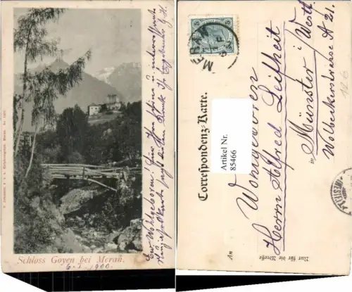 85466,Schloss Goyen bei Meran Merano 1899
