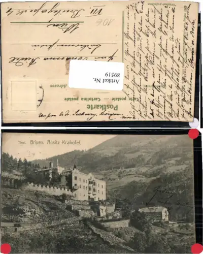 89519,Brixen Ansitz Krakofel Südtirol 1905