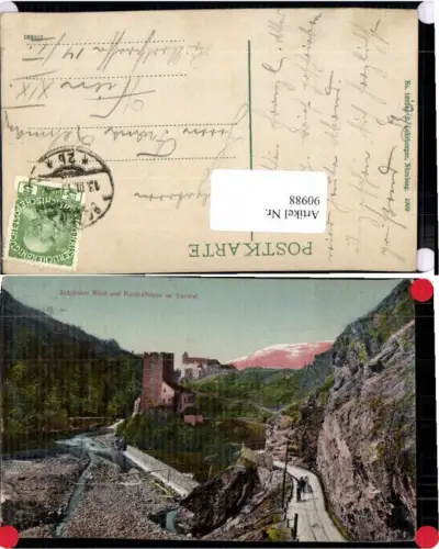 90988,Schloss Ried e Runkelstein Sarntal b. Bozen 1909