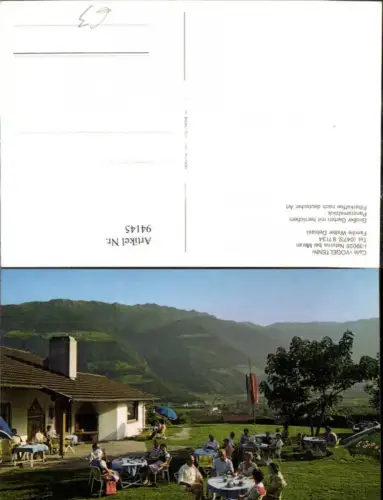 94145,Trentino Naturns b. Meran Cafe Vogeltenn Fam. Walter Debiasi Gastgarten