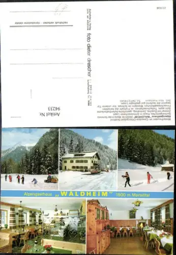 94233,Trentino Mehrbild Ak Alpengasthaus Waldheim St Maria i. d. Schmelz Martelltal Bes. Mair Hermann
